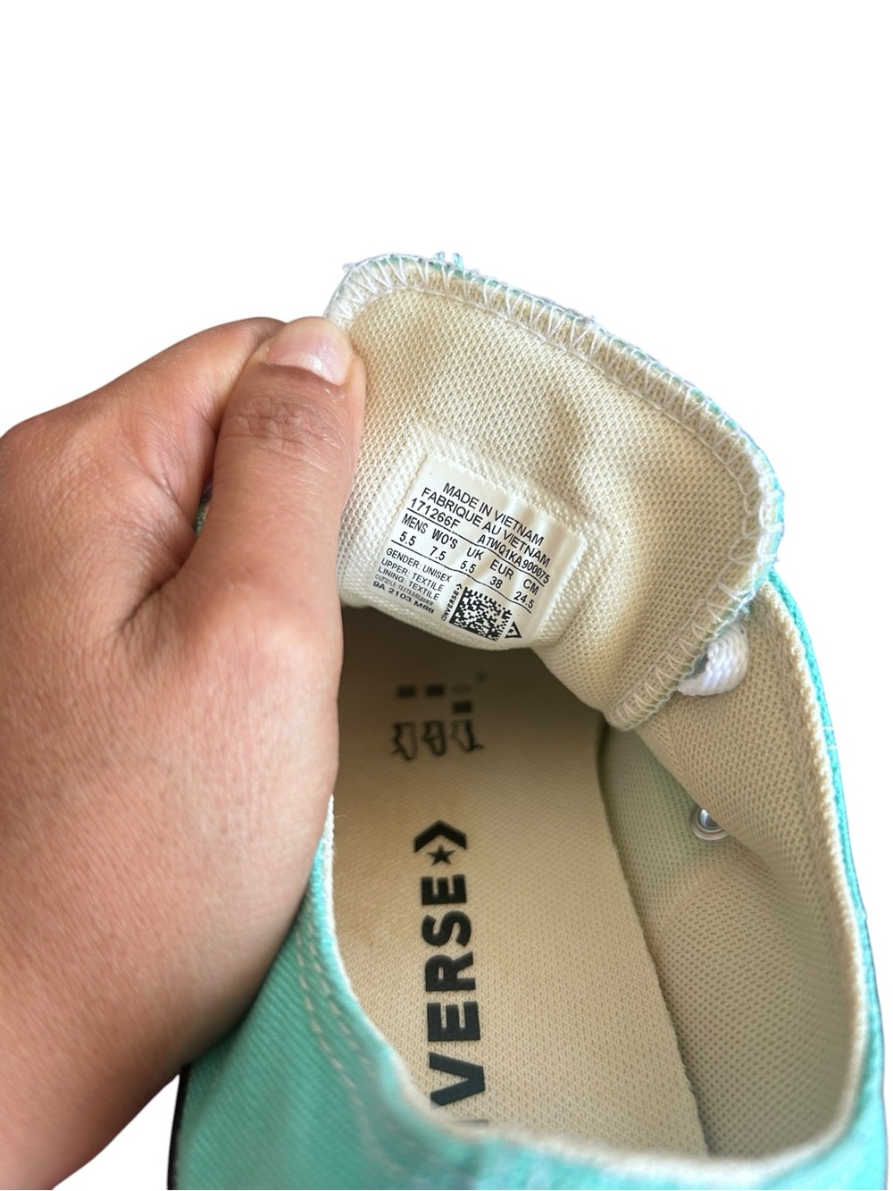 Converse Mint Green Low Top Sneaker Size Women 7.5 Men 5.5 - Picture 8 of 11
